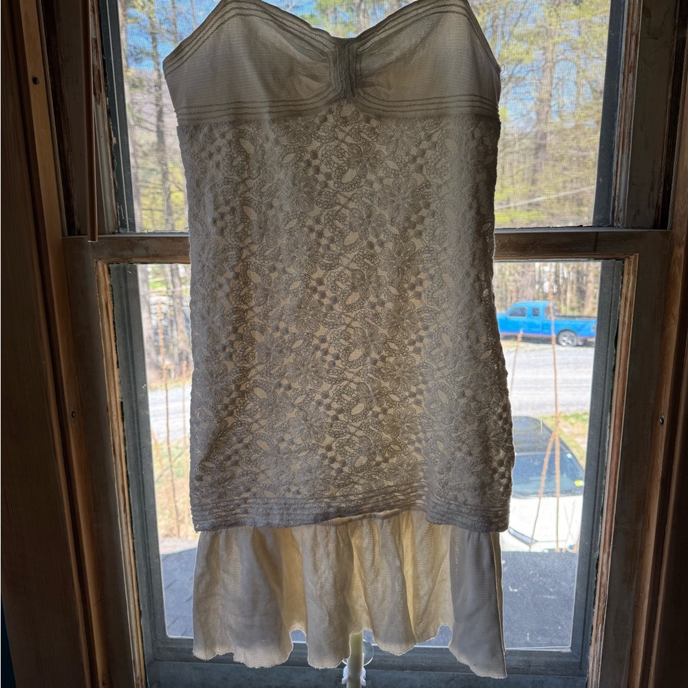 Max Studio White Babydoll Dress